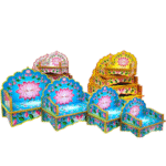 Wooden Printed Sinhasan - Image 7
