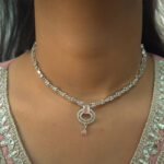 Silver Plated AD Necklace Set - Image 6