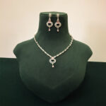 Silver Plated AD Necklace Set - Image 10