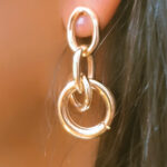 Gold Finish High Quality Western Earrings - Image 3