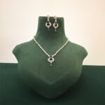 Silver Plated AD Necklace Set - Image 11
