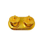 Elegant Double Kumkum Box with Tray - Image 3