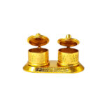 Elegant Double Kumkum Box with Tray - Image 4