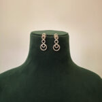 Elegant Silver Plated AD Circle Design Necklace Set - Image 6