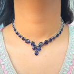Royal Blue AD Necklace Set - Image 3
