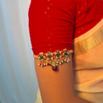 Antique Finish with Pearl & Colored Stone Bajuband - Image 3