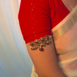 Antique Finish with Pearl & Colored Stone Bajuband - Image 2