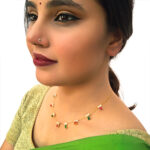 Gold Plated Stone & Pearl Necklace - Image 4