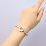 Round Motif AD Bracelet with AD Accents - Image 2