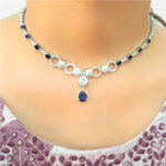 Blue Elegance AD Necklace - Image 5