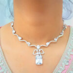 Crystal Bow Elegance Necklace - Image 6