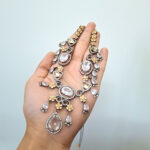 Elegant AD with Polki Dull Finish Necklace - Image 9