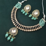 Pearl Drop Kundan Silver Choker
