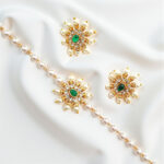 Royal Pearl Moti Golden Choker Necklace - Image 7
