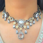 Elegant AD with Polki Dull Finish Necklace - Image 7