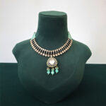 Pearl Drop Kundan Silver Choker - Image 5