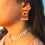 Royal Emerald Radiance Moti Choker - Image 2