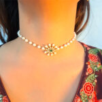 Royal Pearl Moti Golden Choker Necklace - Image 5