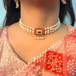 Royal Emerald Radiance Moti Choker - Image 8