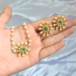 Royal Pearl Moti Golden Choker Necklace - Image 3