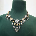 Elegant AD with Polki Dull Finish Necklace - Image 4