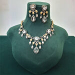 Elegant AD with Polki Dull Finish Necklace