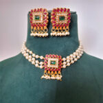 Royal Emerald Radiance Moti Choker - Image 9