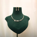 Multi-Tier Micro Pave Cubic Zirconia Choker Golden Necklace - Image 8