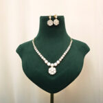 Aurora Borealis Golden Choker American Diamond Set - Image 7