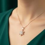 Dazzling Snowflake Blossom Pendant Set - Image 3