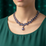 Big Crystal Stoned Regency Cascade Choker Set - Image 6
