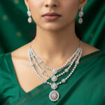 The Empress Triple-Layered Mid-Length Silver Choker Set - Image 2