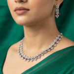 Aura Blossom Silver Choker Necklace - Image 2