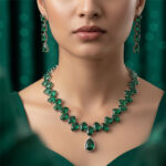 Big Crystal Stoned Regency Cascade Choker Set - Image 4