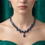 Big Crystal Stoned Regency Cascade Choker Set - Image 8
