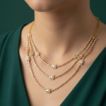 The Cascade Layered Silver Mid-Length Choker Set