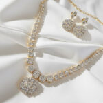 Aurora Borealis Golden Choker American Diamond Set - Image 6
