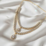 Ethereal Radiance Golden Choker Necklace Set - Image 7