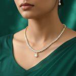 The Regal Dewdrop Golden Choker Necklace - Image 5
