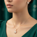 Dazzling Snowflake Blossom Pendant Set