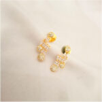 Aura Sparkle Golden Choker Necklace Set - Image 7