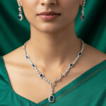 The Azure Royal Silver Choker Set - Image 5