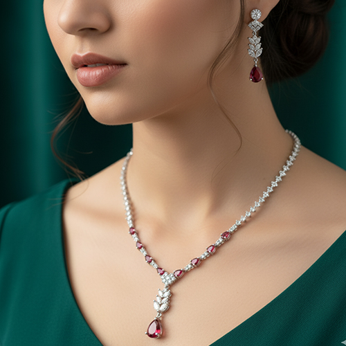 3 Regal Cascade Necklace Set - Image 1