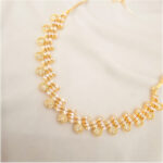 Aura Sparkle Golden Choker Necklace Set - Image 6