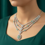 The Empress Triple-Layered Mid-Length Silver Choker Set - Image 9