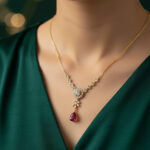 The Regal Cascade Golden Choker Set - Image 9