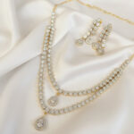 Ethereal Radiance Golden Choker Necklace Set - Image 5