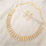 Dazzling American Diamond/CZ Golden Choker Necklace Set - Image 6