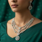 The Empress Triple-Layered Mid-Length Silver Choker Set - Image 8