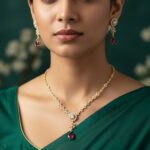 The Regal Cascade Golden Choker Set - Image 8